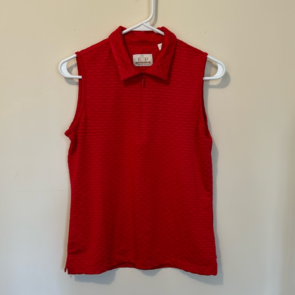 EP Pro Tour Tech Women’s Sleeveless Golf Shirt Top SemiSheer Back Size Small